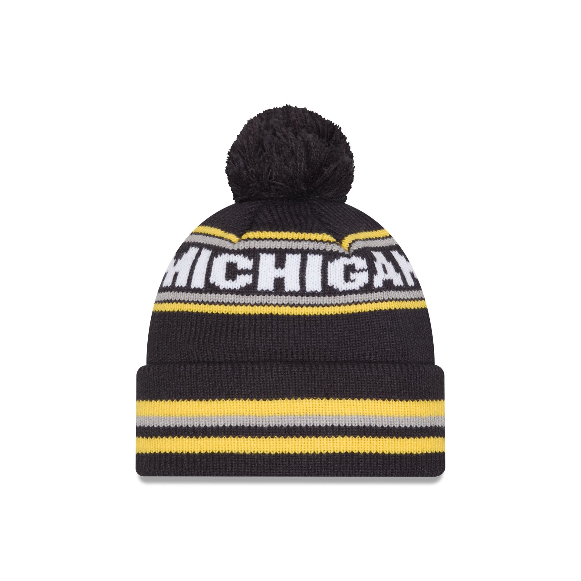 Michigan Wolverines Classic Pom Knit Hat - Image 3