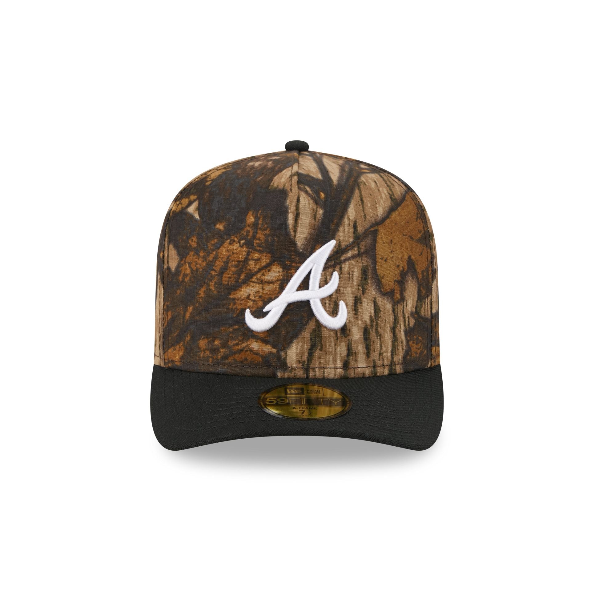 Atlanta Braves Ripstop Camo 59FIFTY A-Frame Fitted Hat - Image 2