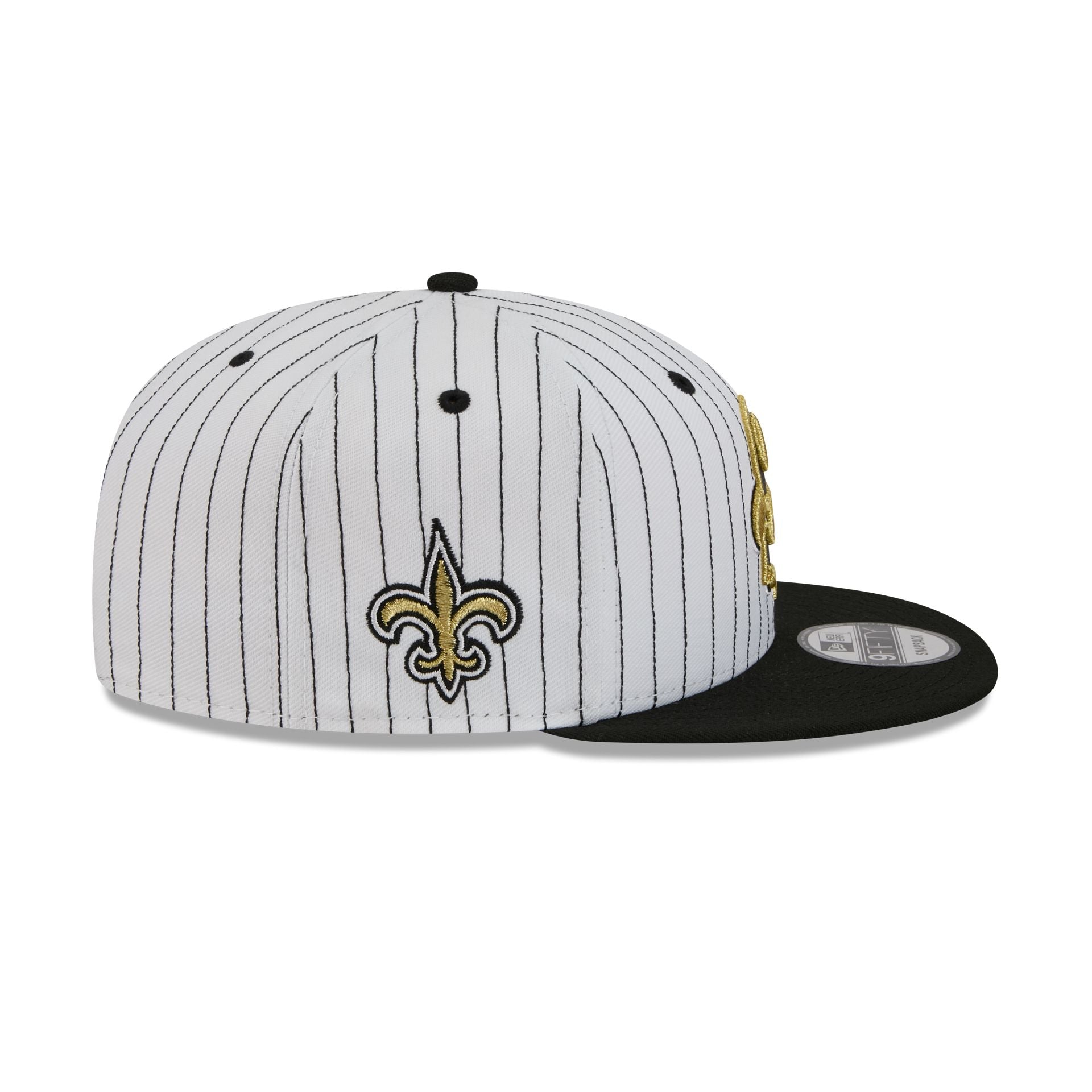 New Orleans Saints Deceptor Pinstripe 9FIFTY Snapback Hat - Image 4