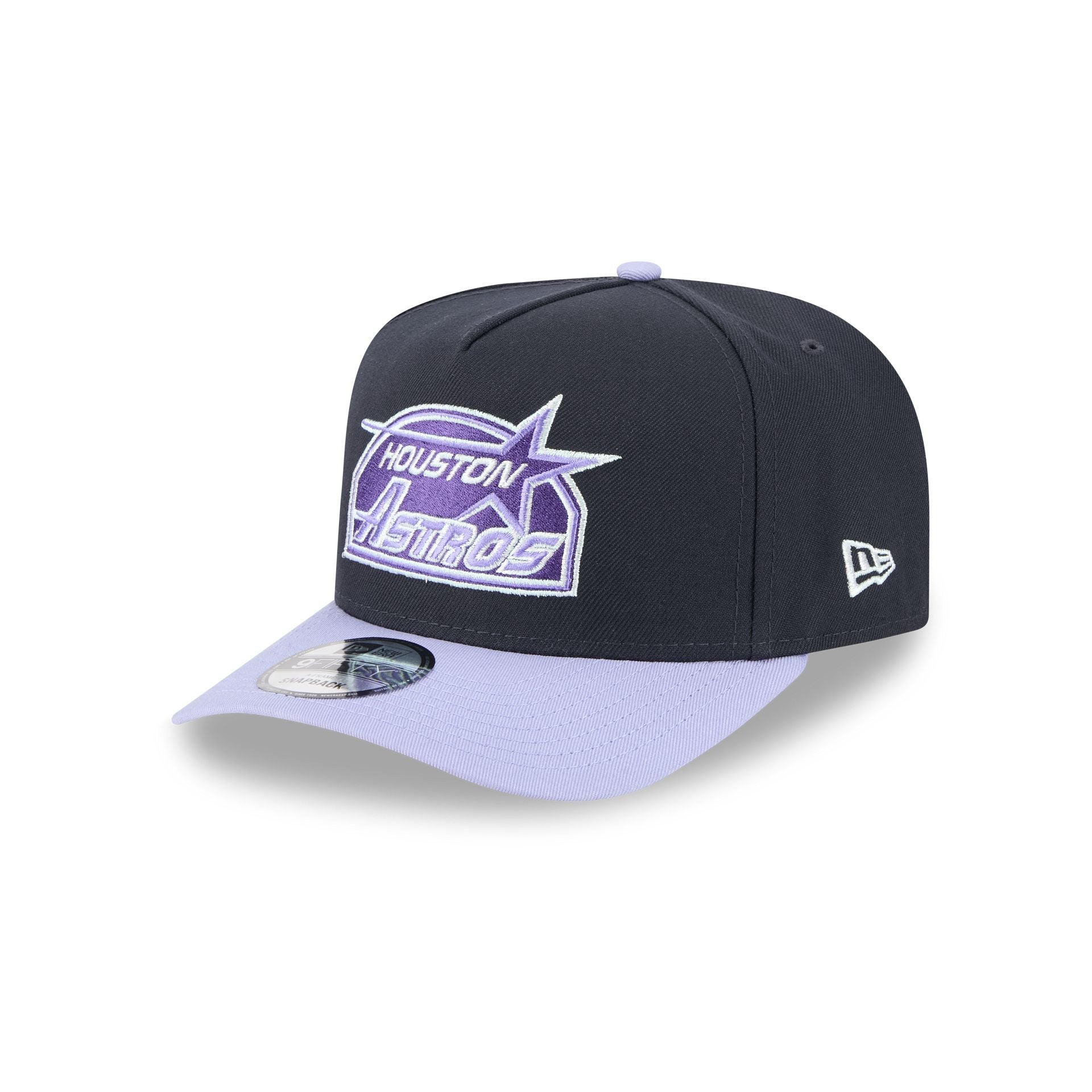 Houston Astros Navy Lavender 9FIFTY A-Frame Snapback Hat - Image 3