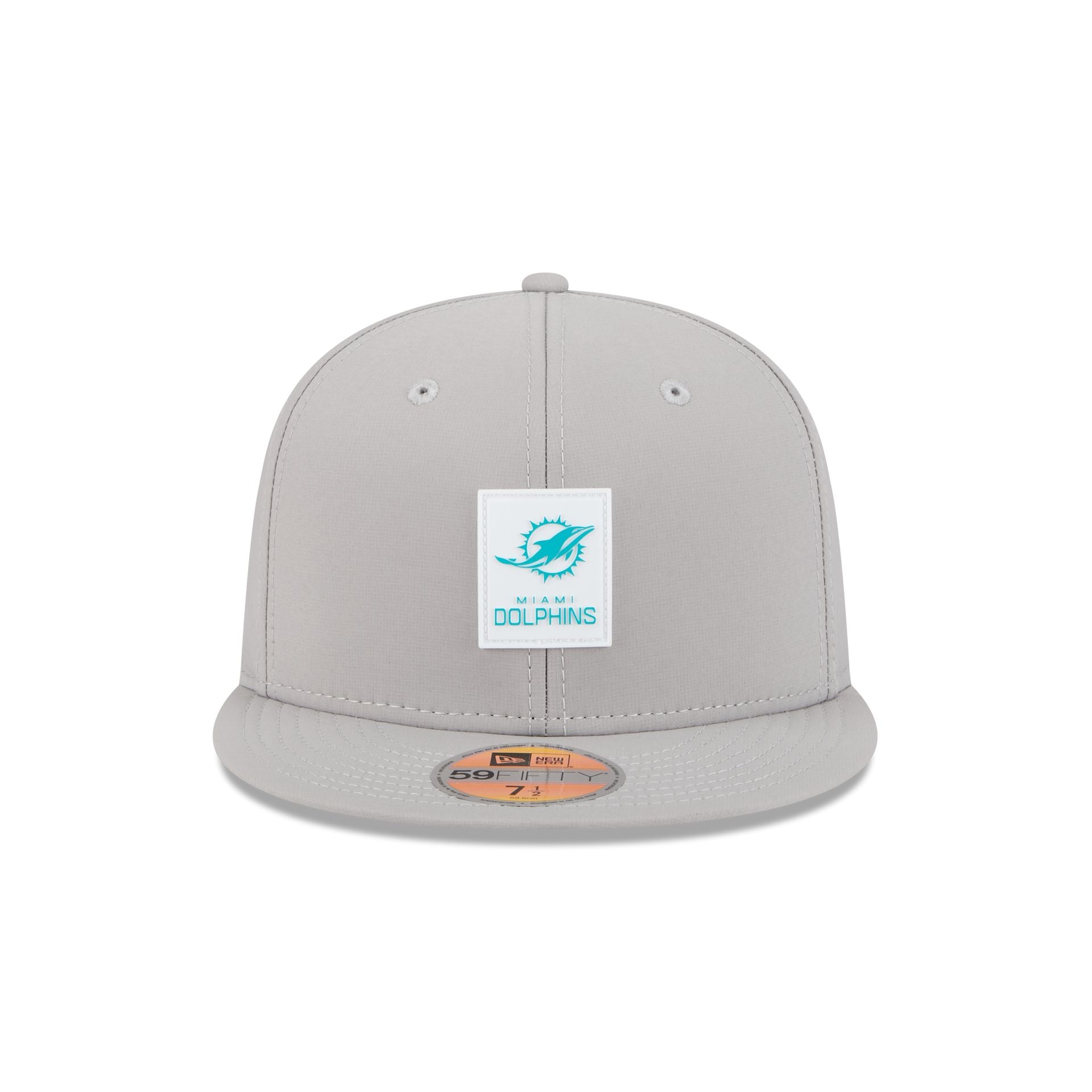Miami Dolphins 2025 Sideline Hot Weather Gray 59FIFTY Fitted Hat - Image 2