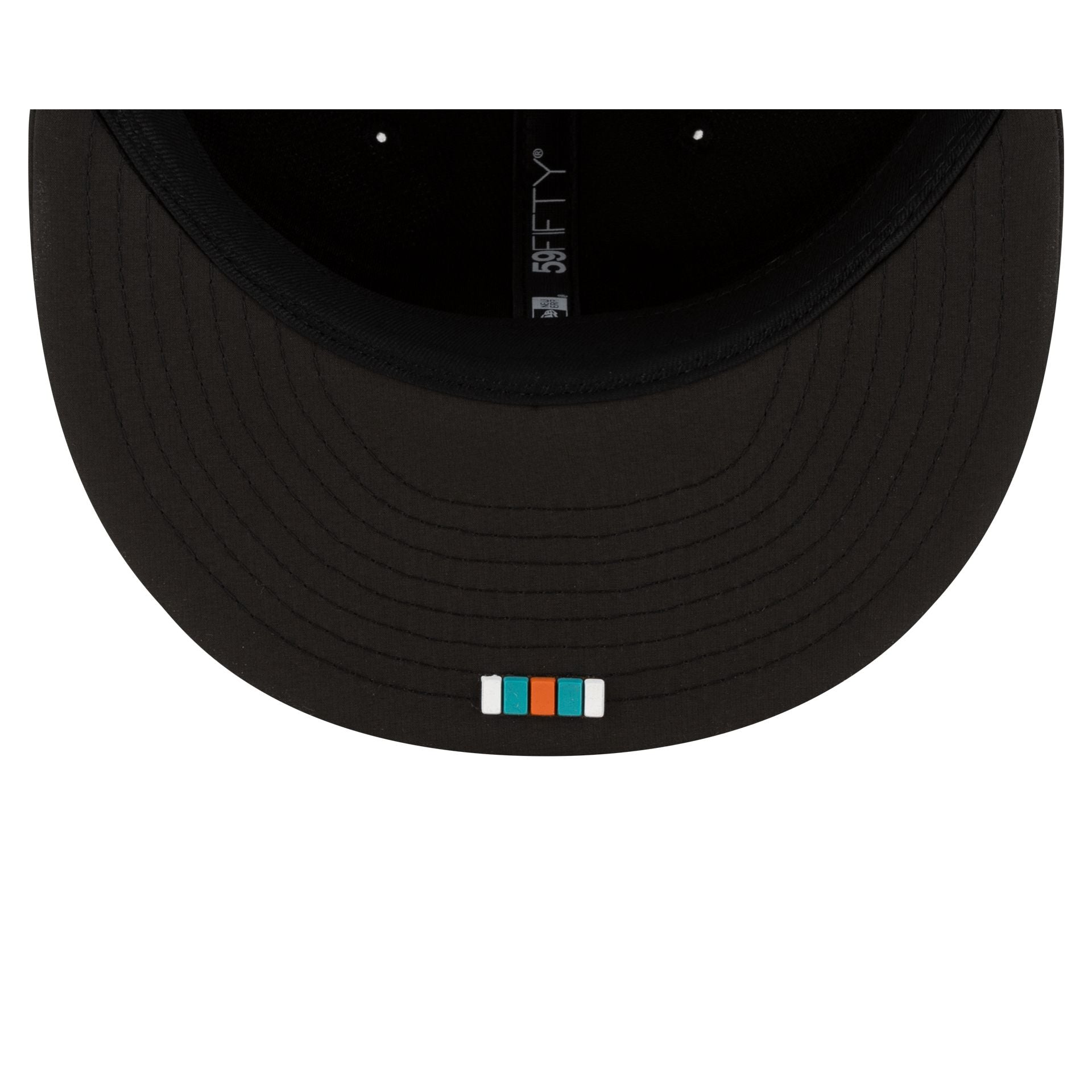 Miami Dolphins 2025 Sideline Hot Weather Black 59FIFTY Fitted Hat - Image 7