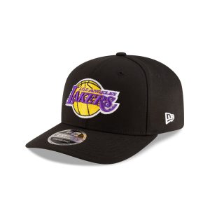 Los Angeles Lakers Team Black 9SEVENTY Stretch-Snap Hat