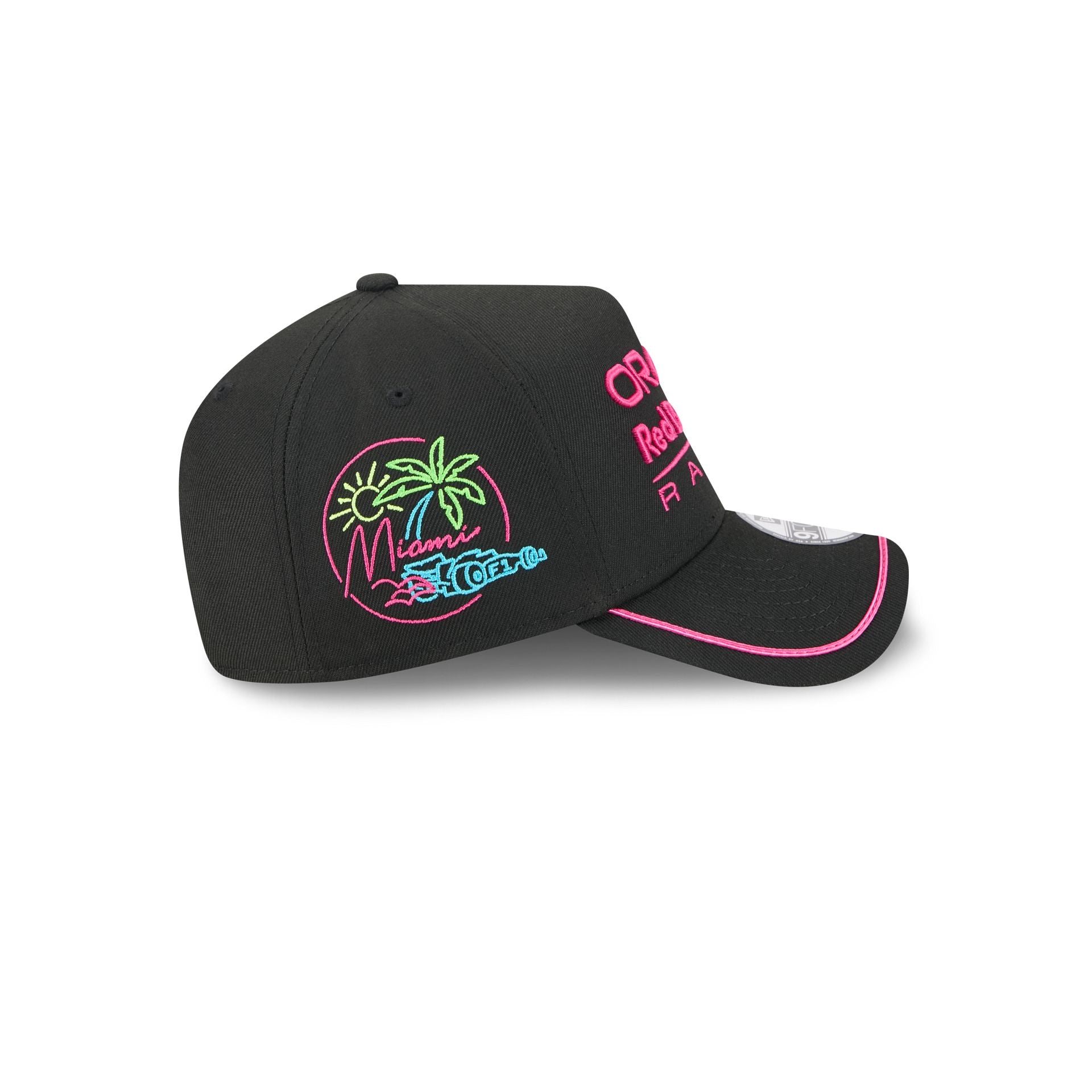2025 Miami Race Oracle Red Bull Racing Black 9FORTY A-Frame Snapback Hat - Image 4
