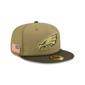 Philadelphia Eagles 2025 Salute to Service 59FIFTY Fitted Hat