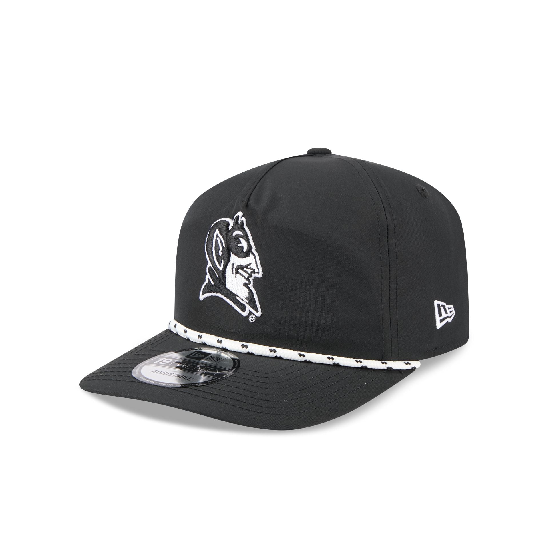 Duke Blue Devils Black and White Rope 19TWENTY Snapback Hat