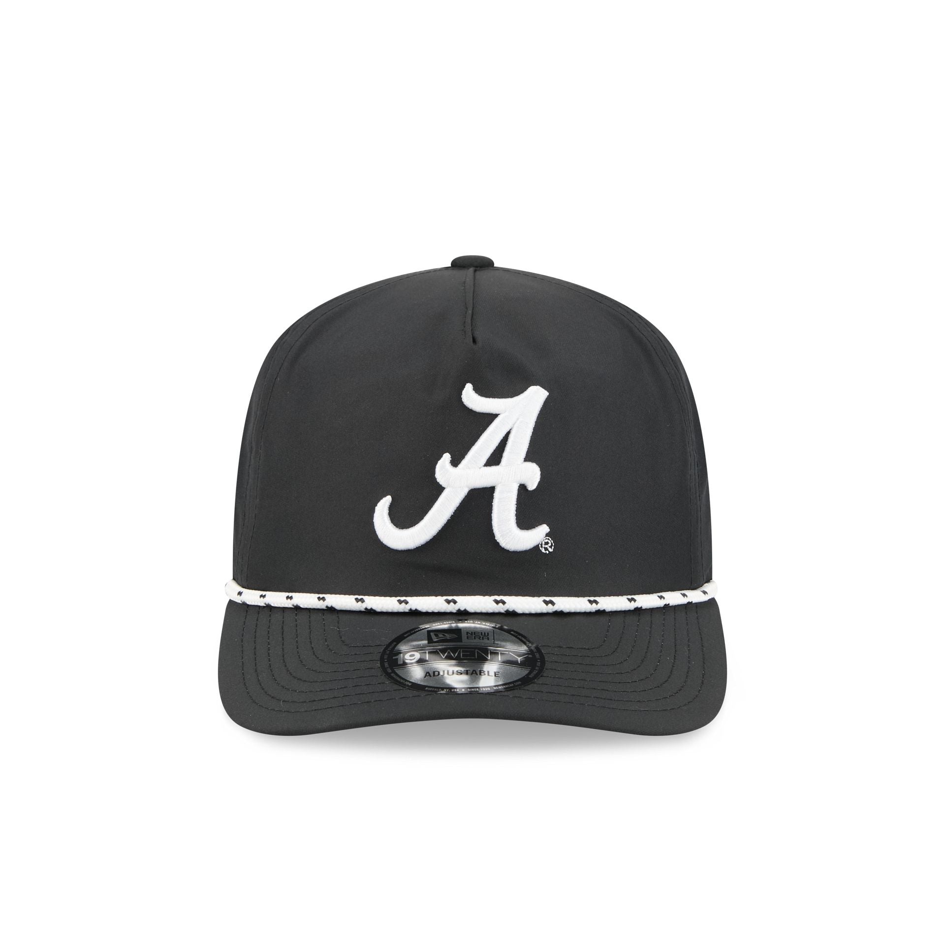 Alabama Crimson Tide Black and White Rope 19TWENTY Snapback Hat - Image 2