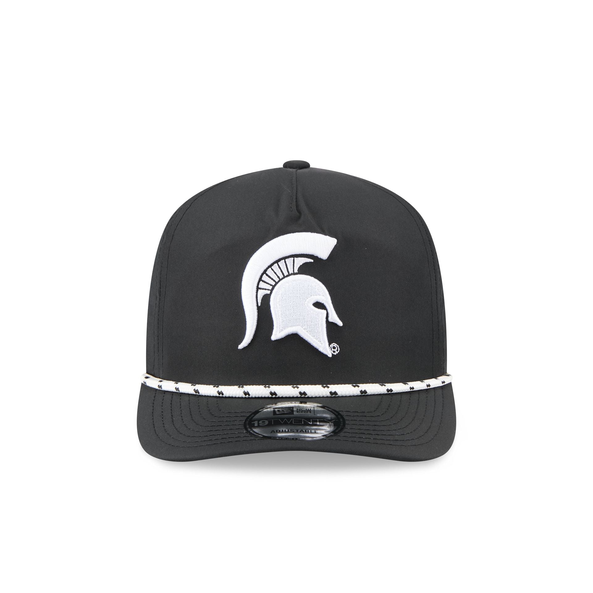 Michigan State Spartans Black and White Rope 19TWENTY Snapback Hat - Image 2