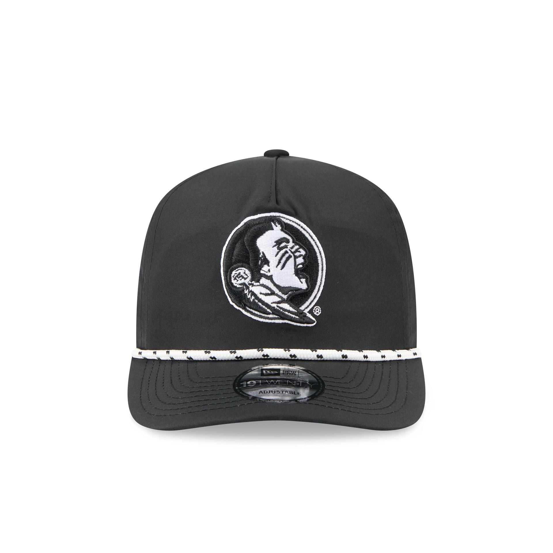 Florida State Seminoles Black and White Rope 19TWENTY Snapback Hat - Image 2