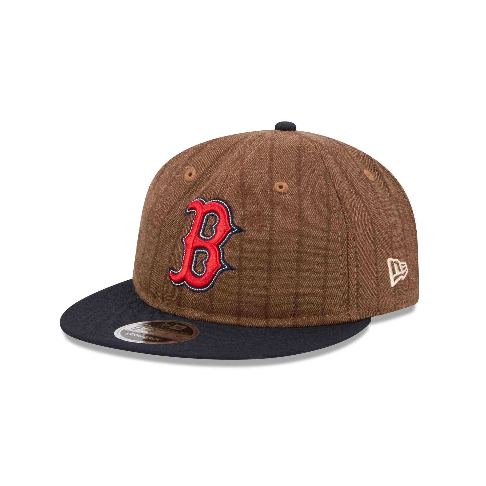 Boston Red Sox Three Looms Wool Pinstripe Retro Crown 9FIFTY Adjustable Hat - Image 3