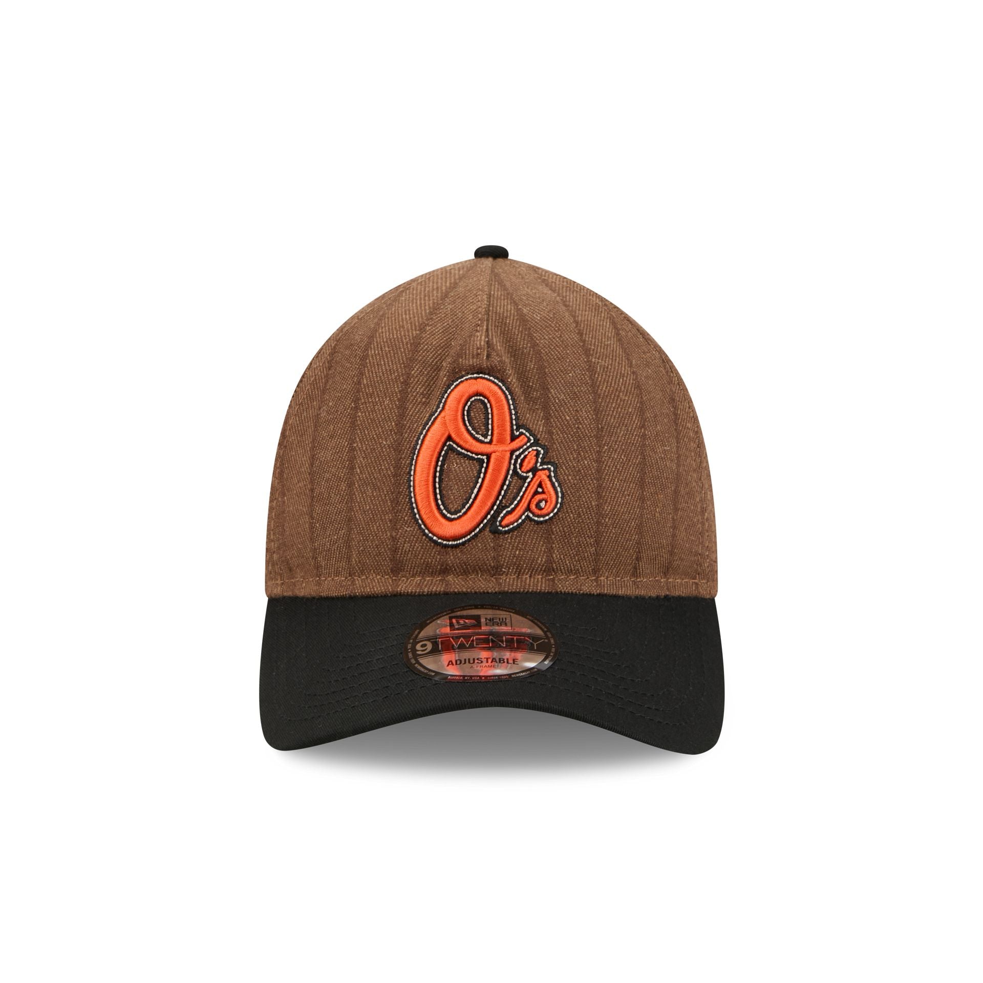 Baltimore Orioles Three Looms Wool Pinstripe 9TWENTY A-Frame Adjustable Hat - Image 2