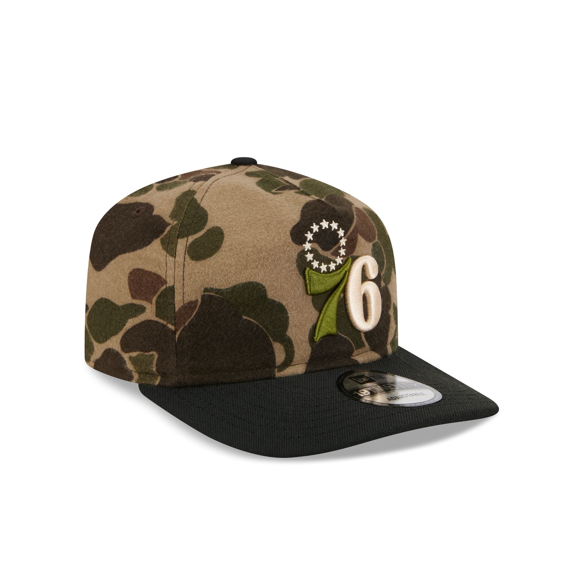 Philadelphia 76ers Three Looms Wool Duck Camo 19TWENTY Adjustable Hat - Image 3