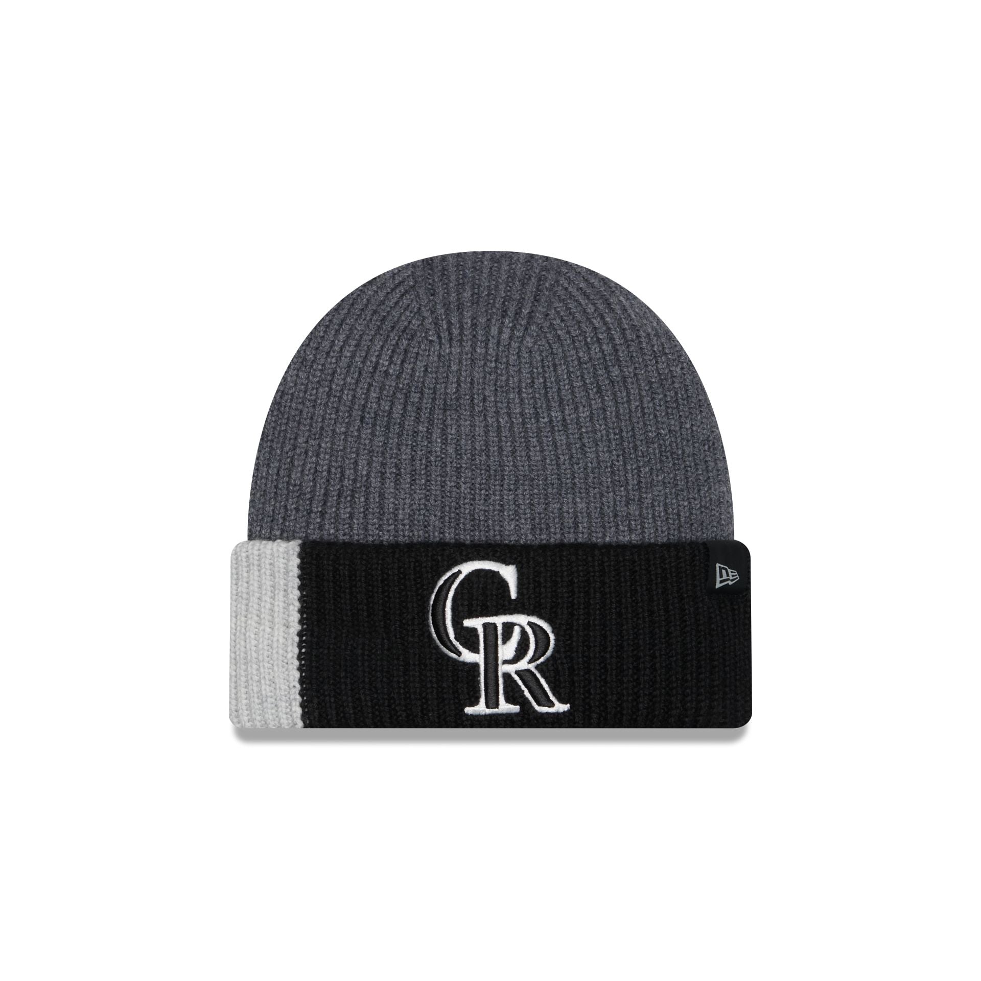 Colorado Rockies Merino Wool Color Block Cuff Knit Hat