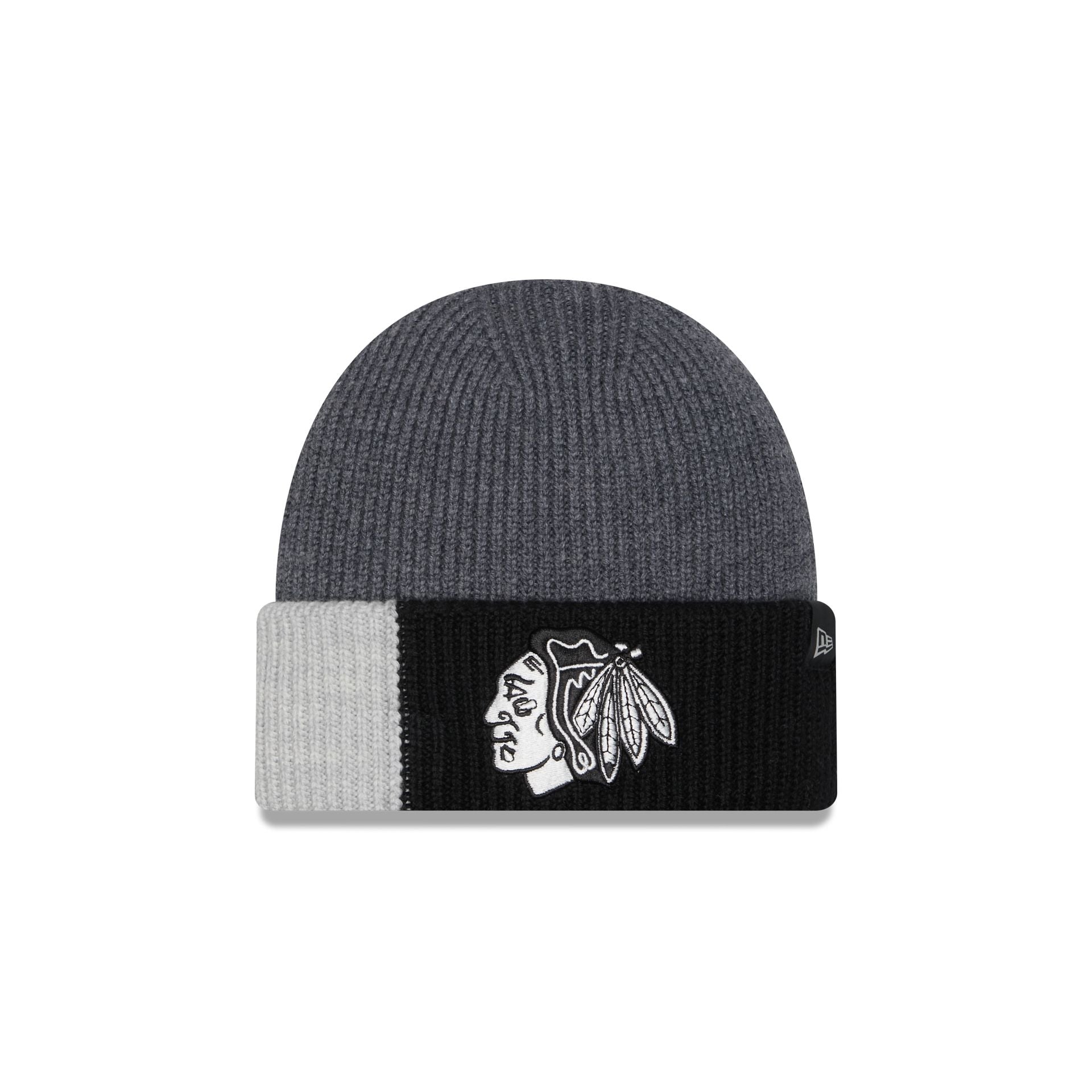 Chicago Blackhawks Merino Wool Color Block Cuff Knit Hat