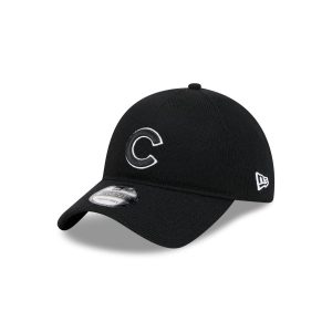 Chicago Cubs Merino Wool Black 9TWENTY Adjustable Hat