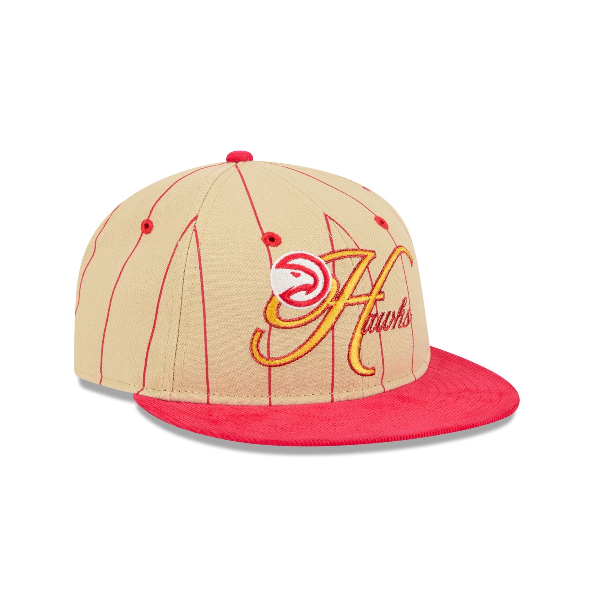 Atlanta Hawks Pinstripe Script Retro Crown 9FIFTY Adjustable Hat - Image 3