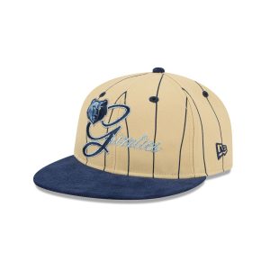 Memphis Grizzlies Pinstripe Script Retro Crown 9FIFTY Adjustable Hat