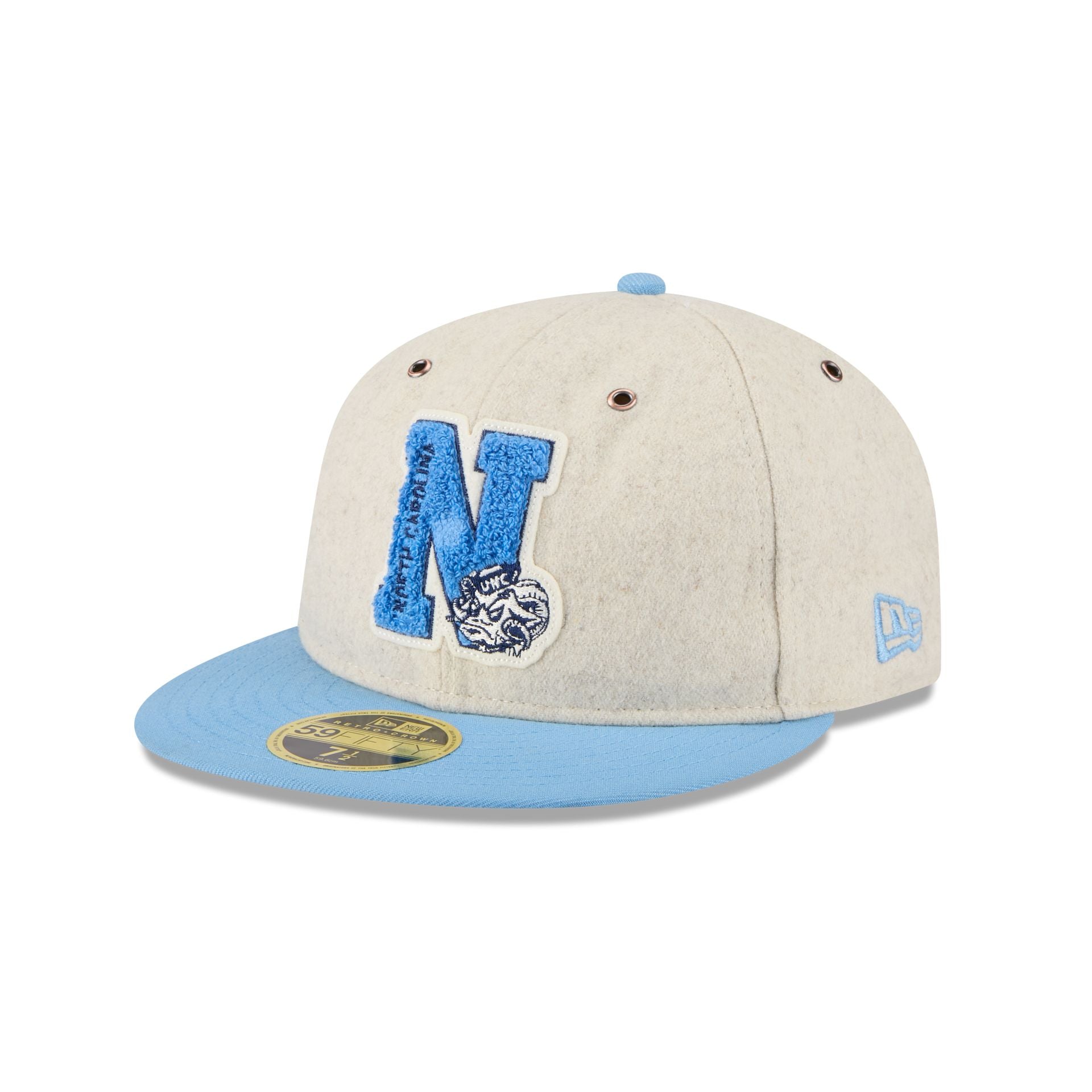North Carolina Tar Heels College Vault Wool Letterman Retro Crown 59FIFTY Fitted Hat