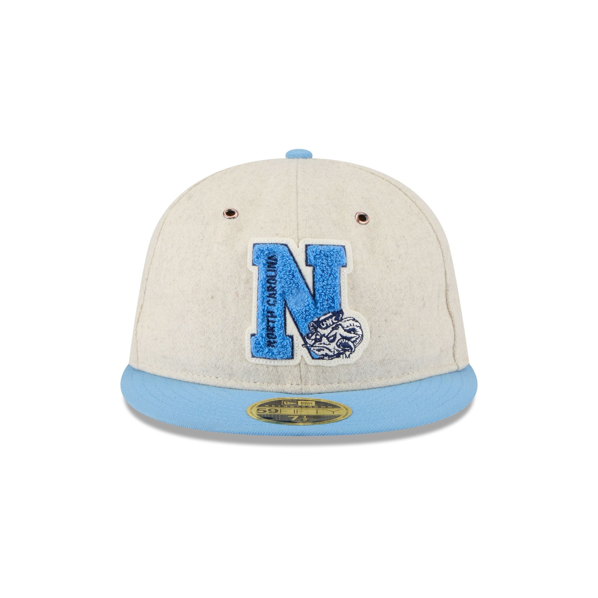 North Carolina Tar Heels College Vault Wool Letterman Retro Crown 59FIFTY Fitted Hat - Image 2
