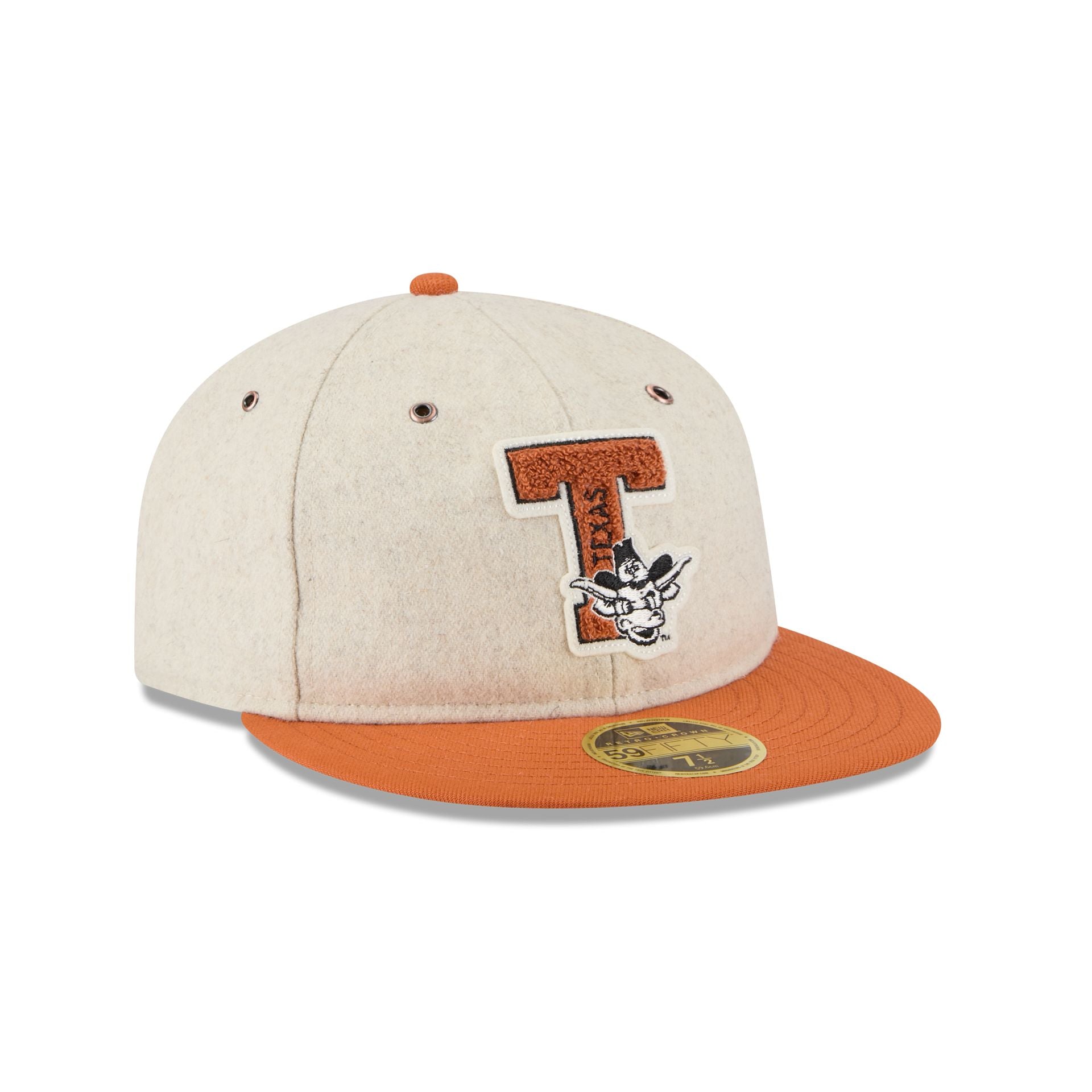 Texas Longhorns College Vault Wool Letterman Retro Crown 59FIFTY Fitted Hat - Image 3