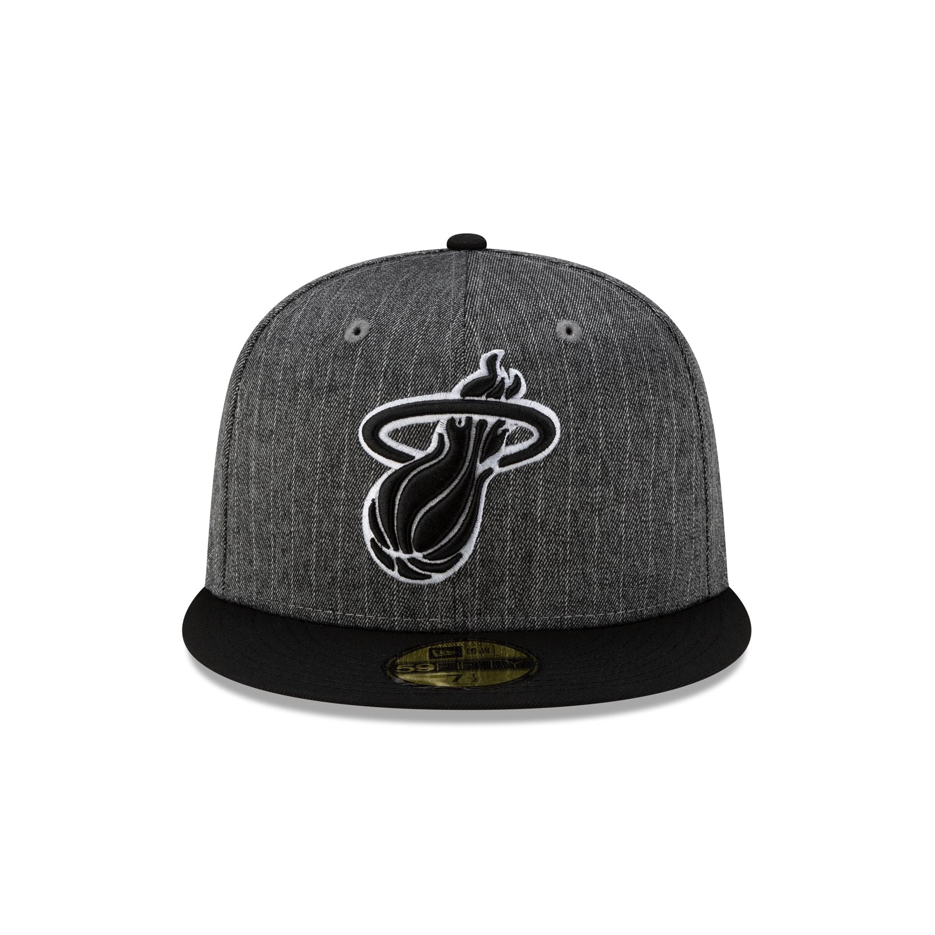 Just Caps Black Pinstripe Miami Heat 59FIFTY Fitted Hat - Image 2