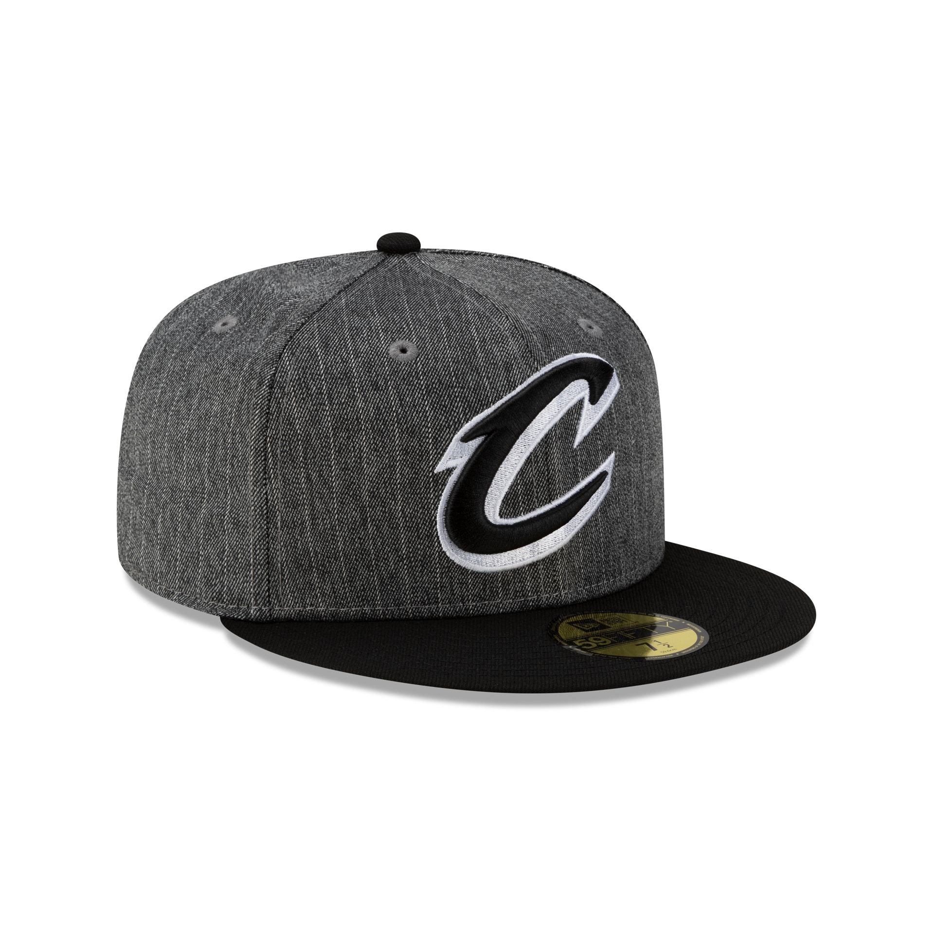 Just Caps Black Pinstripe Cleveland Cavaliers 59FIFTY Fitted Hat - Image 3