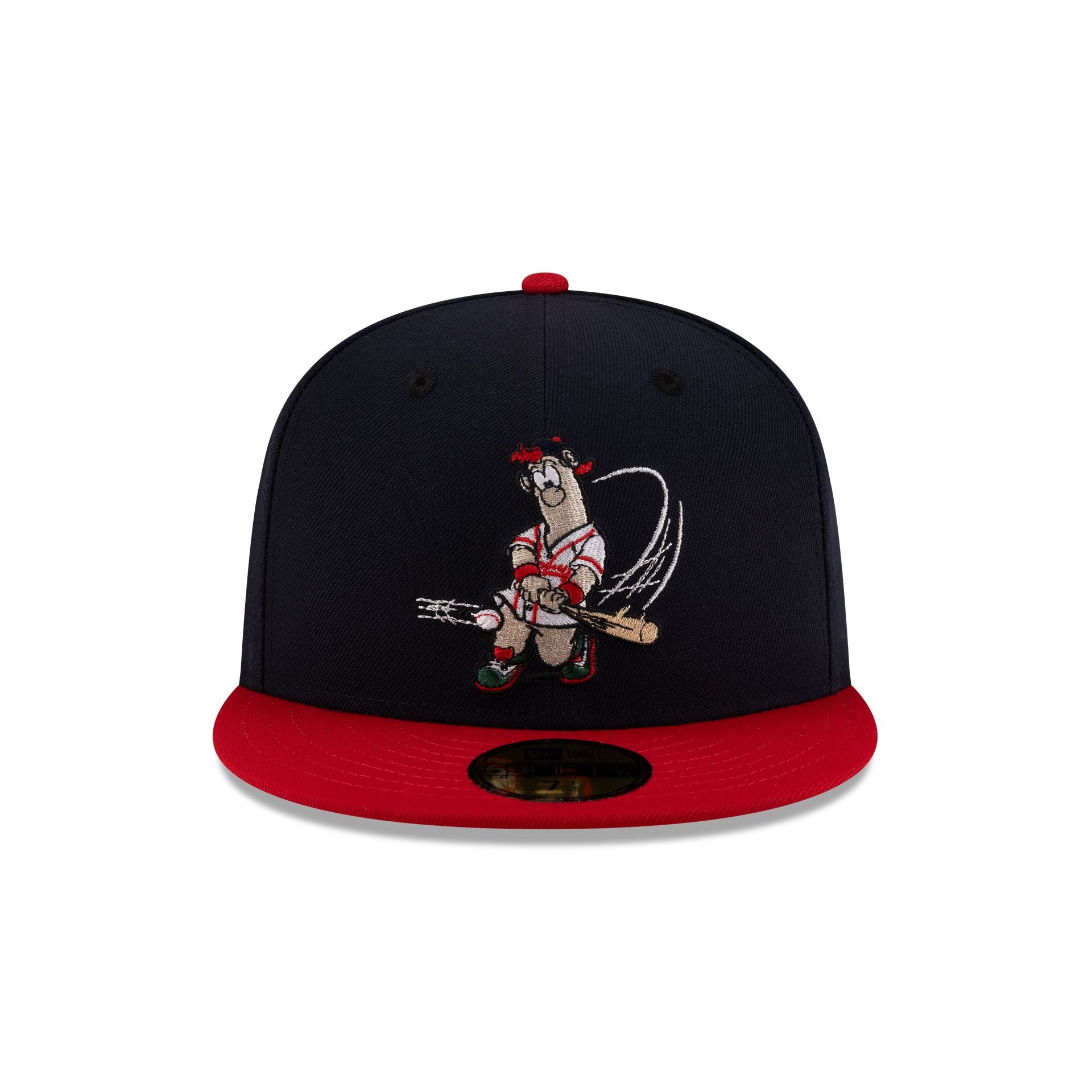 Atlanta Braves Mascot Navy 59FIFTY Fitted Hat - Image 2