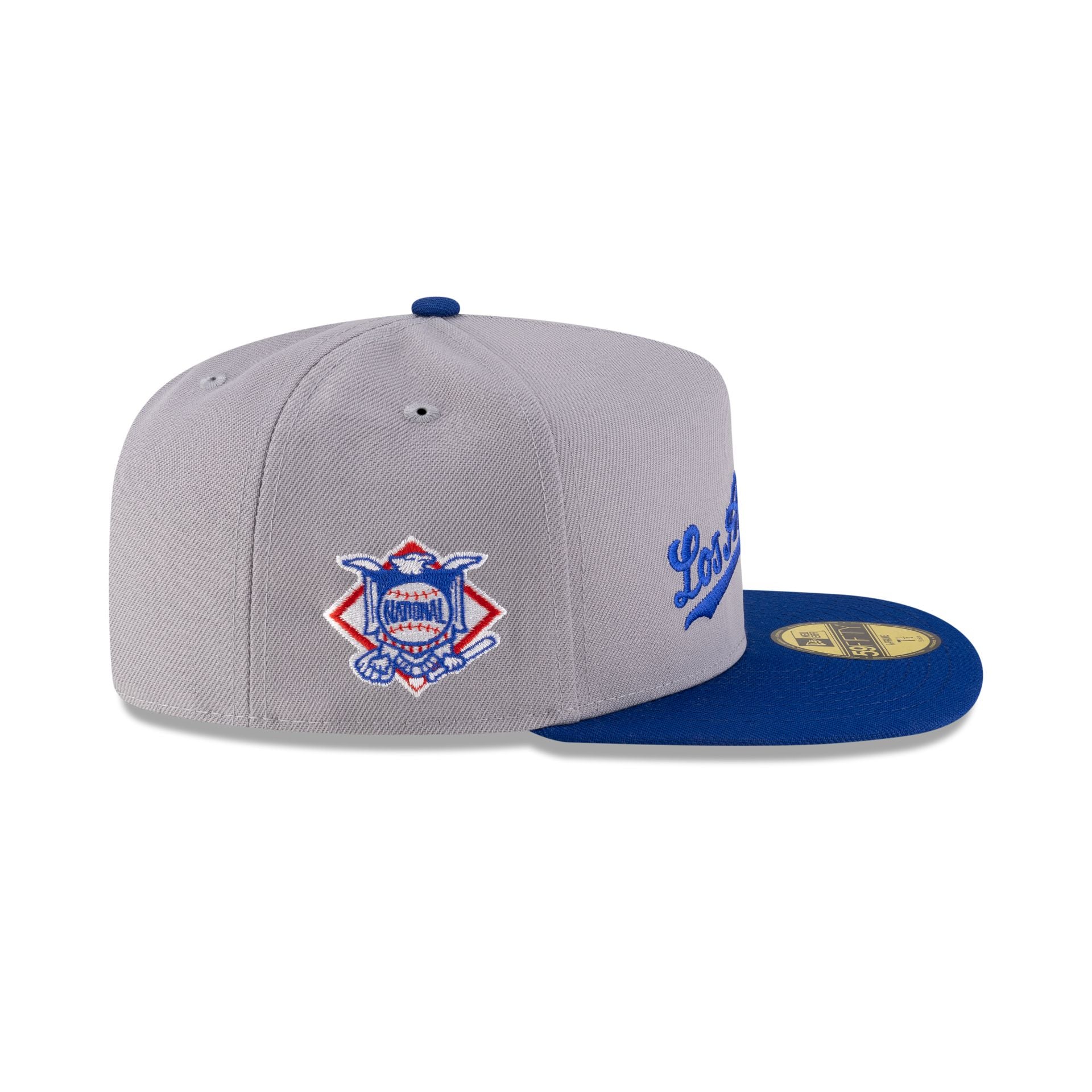 Just Caps League Sidepatch Gray Los Angeles Dodgers 59FIFTY A-Frame Fitted Hat - Image 4