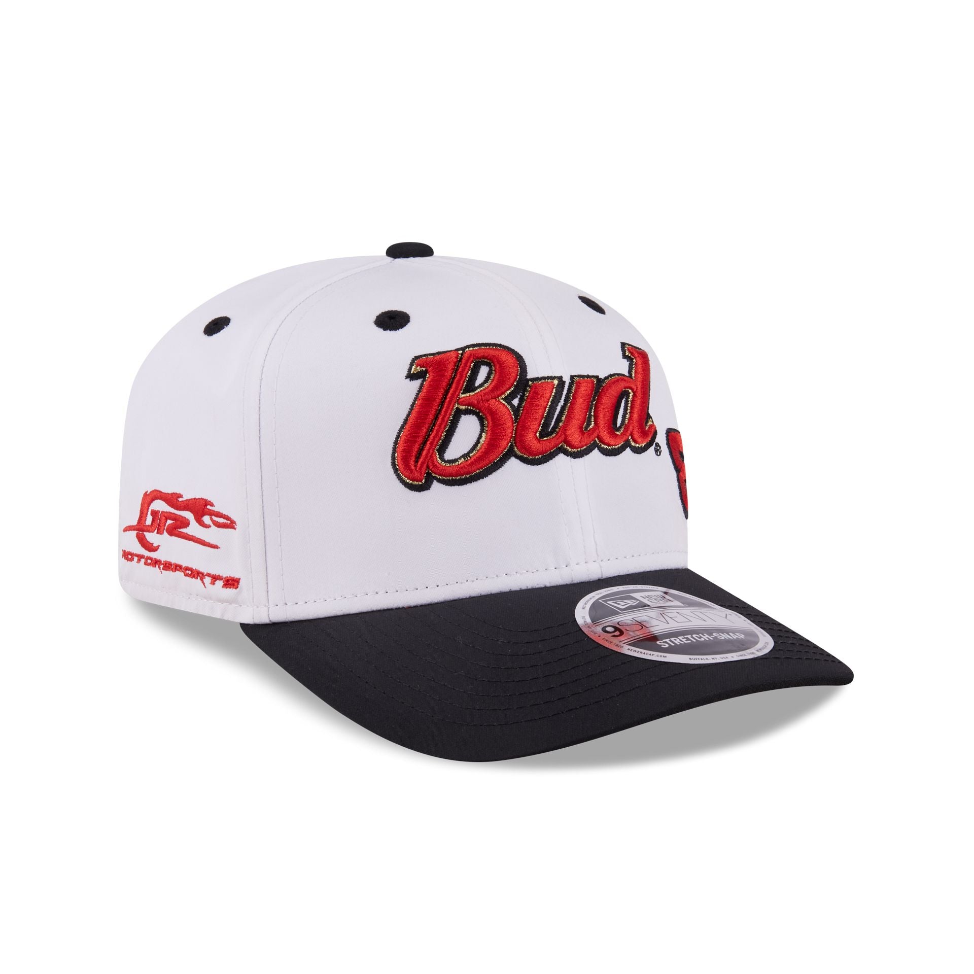 Dale Earnhardt Jr. x Budweiser White 9SEVENTY Stretch-Snap Hat