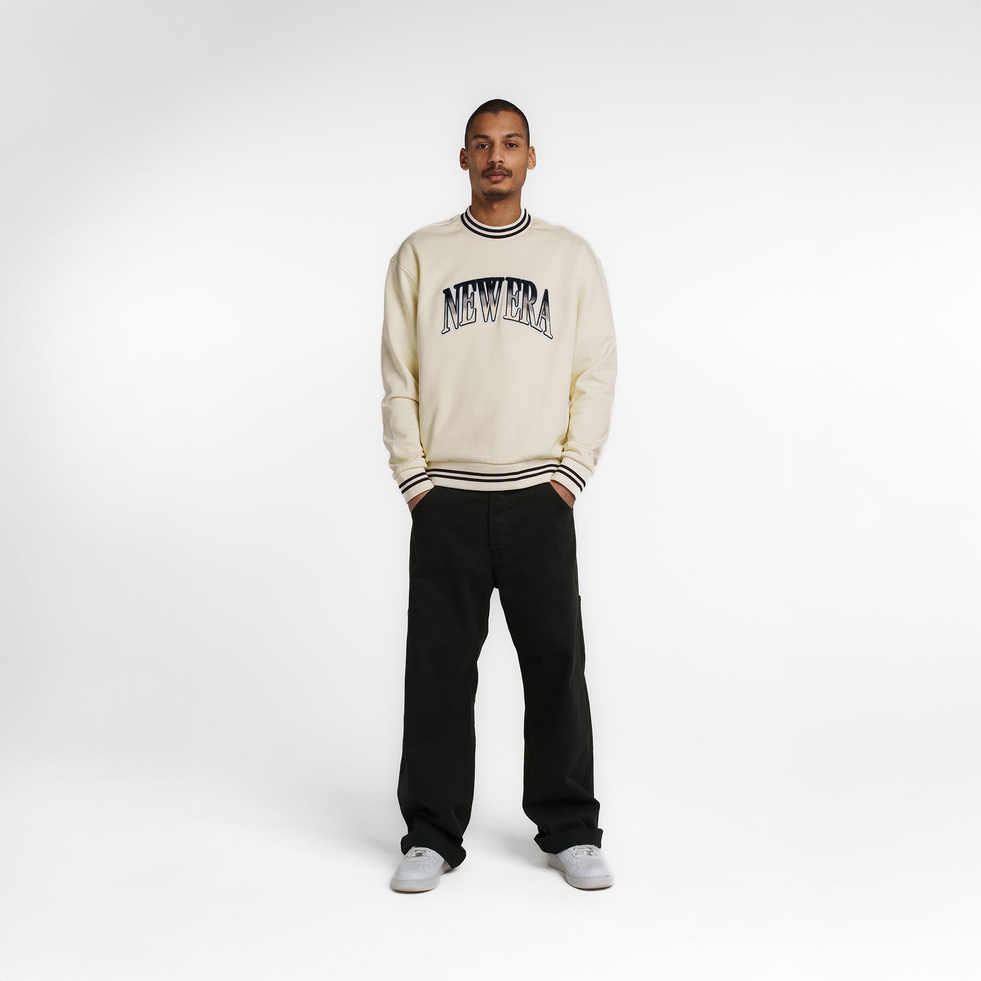 New Era Branded Ombre Chrome White Crewneck - Image 5