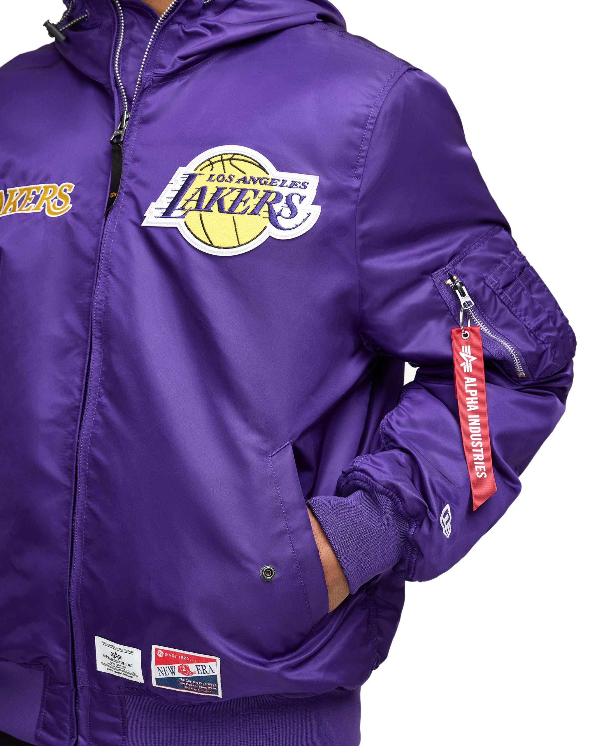 Alpha Industries x Golden State Warriors L-2B Hooded Bomber Jacket - Image 4