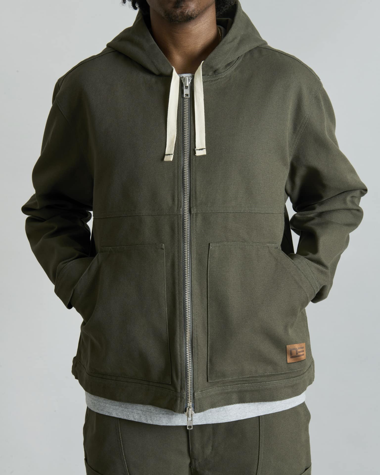 Forge Dusty Charcoal Hooded Work Jacket - Image 4