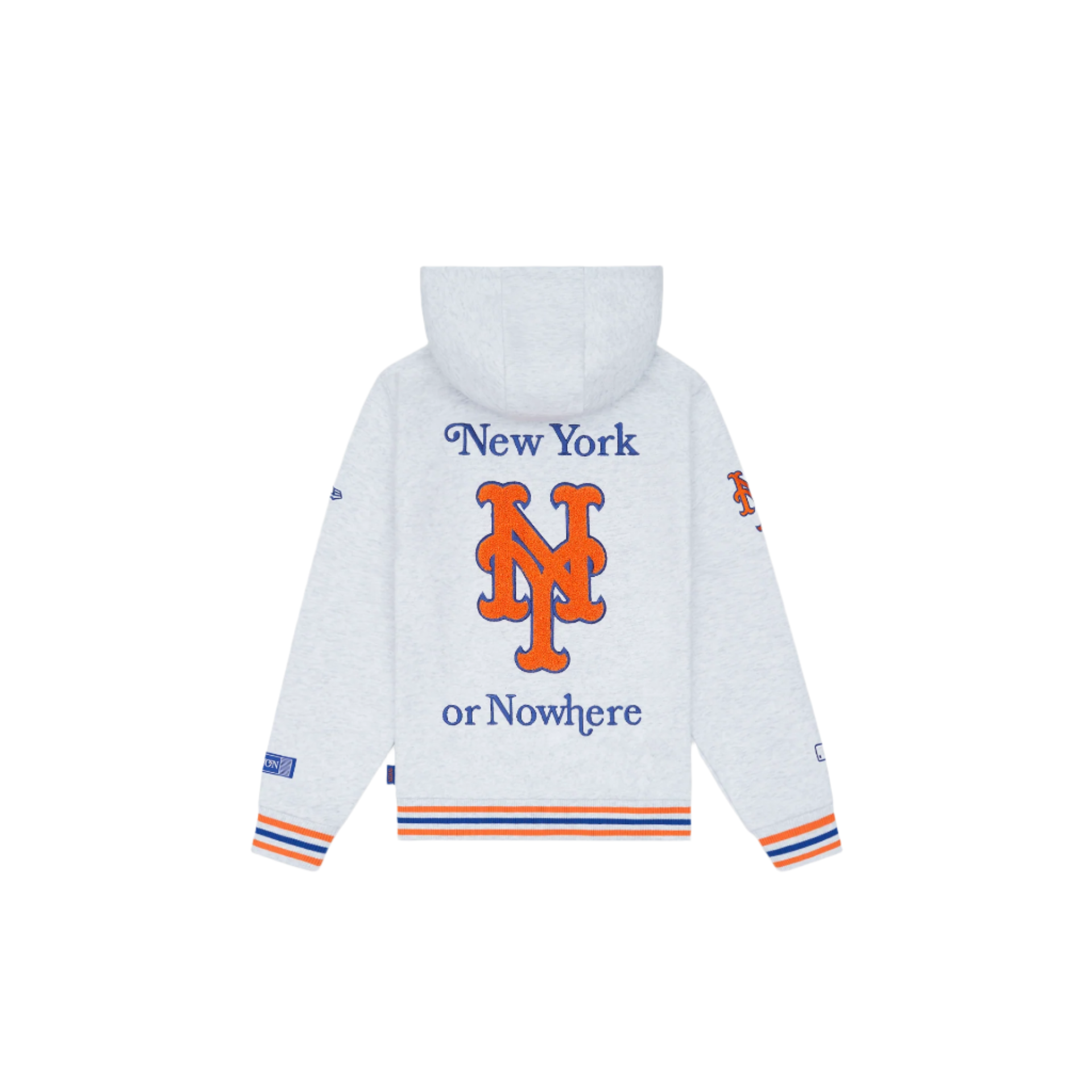 New York or Nowhere x New York Mets Youth White Full-Zip Hoodie - Image 2